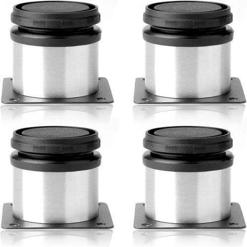 Meubles De Cuisine Avec Pieds Ronds Réglables En Acier Inoxydable Noir Et Argent 50 X 50 Mm