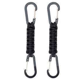 Lot De 2 Porte-Clés Avec Mousqueton, Cordon Tressé Pour Clés, Couteau, Lampe De Poche, Camping, Randonnée, Sac À Dos Pour Hommes Et Femmes