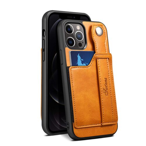 Étui Pour Iphone14promax, Étui En Cuir Avec Dragonne, Étui De Protection Arrière, Étui Pour Iphone (Marron)