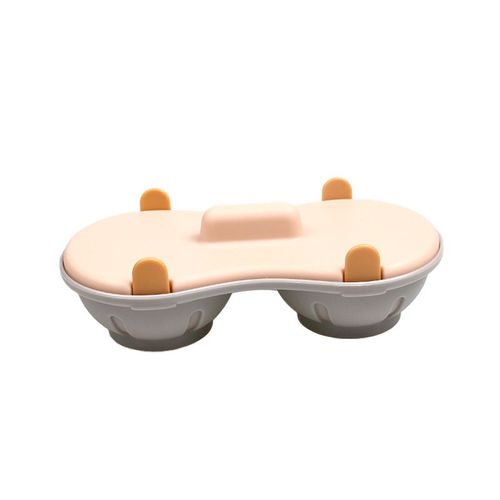 Cuiseur à ?ufs double tasse (orange), ?uf, cuiseur à micro-ondes, cuiseur à ?ufs, micro-ondes, pour préparer rapidement des ?ufs cuits à la vapeur parfaits et nutritifs