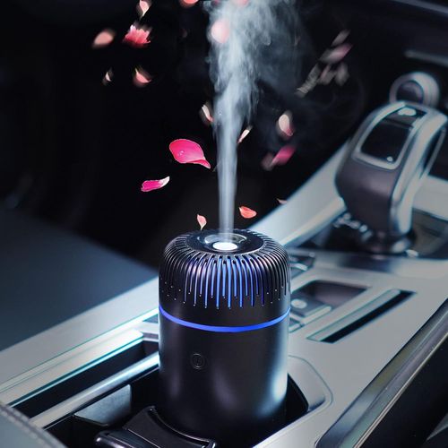Humidificateur d'Air, 220ml Mini USB Alimenté Aroma Diffuseur Blanc pour Bureau à la Maison Brume Fraîche aux Huiles Essentielles