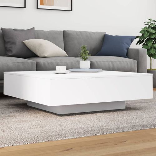 Vidaxl Table Basse Blanc 100x100x31 Cm Bois D'ingénierie