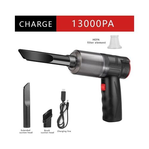 Aspirateur De Voiture Sans Fil À Main, Aspiration Puissante, Humide Et Sec, Ensemble 13000pa.
