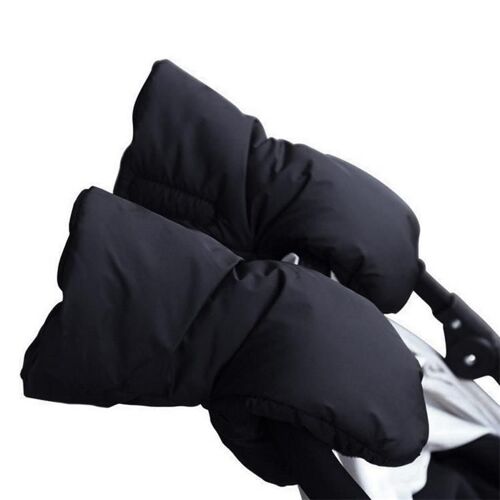 1 Paire De Gants Noirs Pour Poussette, Gants Chauds Pour Poussette, Gants Extra Épais, Chauds, Imperméables Et Antigel Pour Parents, Soignants, Accessoires Pour Poussette
