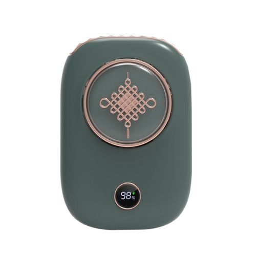 Mini ventilateur portable rechargeable vert à 3 vitesses avec batterie 2000 mAh et écran LED, idéal pour l'extérieur, la cuisine, le bureau, la plage et l'exercice.