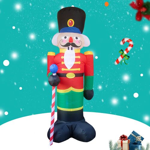2.4 m Gonflable Modèle de Noël de la Garde - Image, Gonflable de Décoration de Noël, Adapté pour l'Extérieur les Pelouses, les parcs et les Jardins