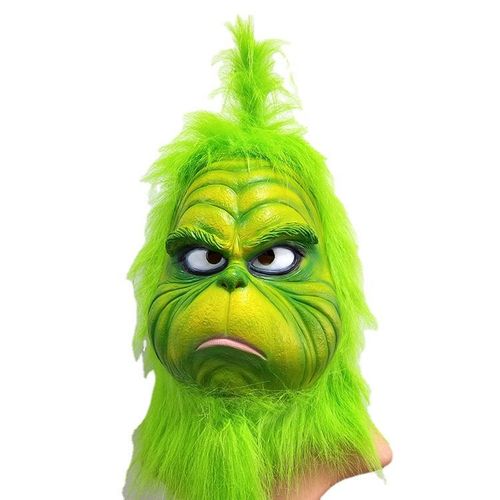 Pas-Info Monstre Aux Cheveux Verts Le Masque Grinch Latex Headgear Clown Christmas Mask Props?1?