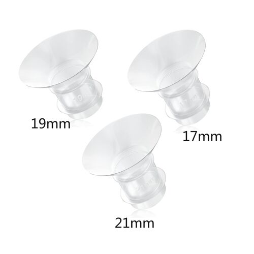 Insert De Bride 17 Mm/19 Mm/21 Mm Compatible Avec Medela / Willow / Tsrete / Momcozy S9 S10 S12 / Willow Wearable Cups Et Spectra S1 S2, Protège-Tire-Lait Rétractable Tunnels De Mamelon (Lot De 3)