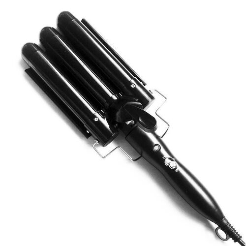 Fer À Friser À Trois Chambres Avec Protection Thermique, Réglages De Température Le Noir 20mm