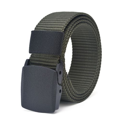 Unisexe En Nylon Ceinture De Toile Pour Les Hommes Et Les Femmes, Réglable En Continu Tissu Ceinture, Longueur 120 Cm, Largeur Approx. 3,8 Cm, Avec Boucle En Plastique, Multi-Way