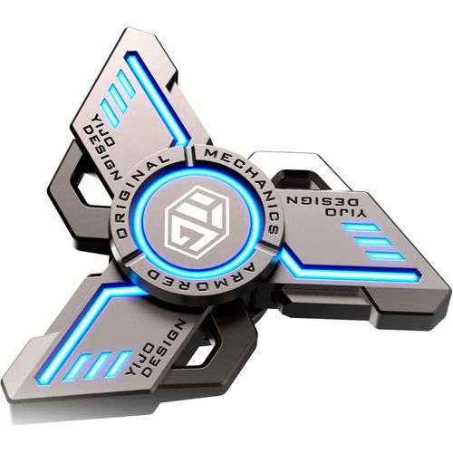 Fidget Spinners, Fidget Spinners pour enfants, Fidgets pour enfants, Fidget Spinner en métal avec lumière vive, anti-stress, le spinner absorbe la lumière puis la libère dans l'obscurité