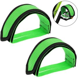 1 Paire De Sangles De Pédales De Vélo, Clips D'orteils De Pédale, Sangles De Ruban Adhésif Pour Vélo À Pignon Fixe, Vert