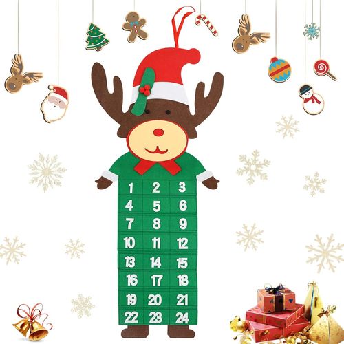Noël En Feutre Calendrier De L'Avent - Le Wapiti, Le Tissu, Le Calendrier De L'Avent, De Noël 24 Sacs De Feutre, Calendrier De L'Avent