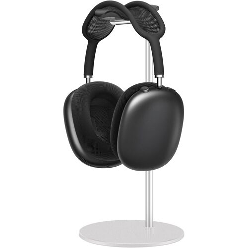 Support Casque Bureau Aluminium, Porte de Headset avec Base Solide, Compatible avec AirPods Max, Beats, Bose, B&O, Sony, Sennheiser, etc (Argenté)