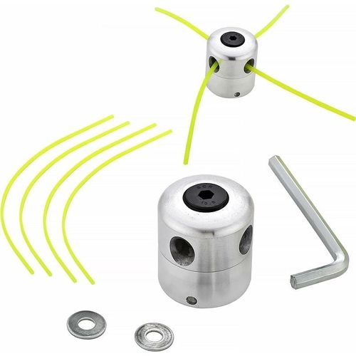 Tête de débroussailleuse universelle, fil d'aluminium, bobine double fil, fil nylon pour débroussailleuse, 1 fil + 4 fils