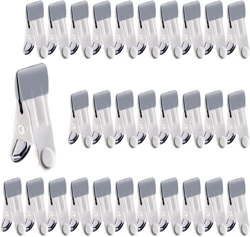 30PCS Pince à Linge INOX Antidérapants, Épingle à Linge Extérieur Intérieur Solides pour Chaussettes, Chaussures, Serviettes, Scellage Alimentaire, Photos