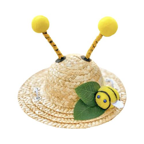 Chapeau Photo Pour Animaux De Compagnie Décor D'été Casque Pour Animaux De Compagnie Chapeau D'été Chat Chapeau De Paille Chapeau De Fête D'anniversaire Pour Animaux De Compagnie