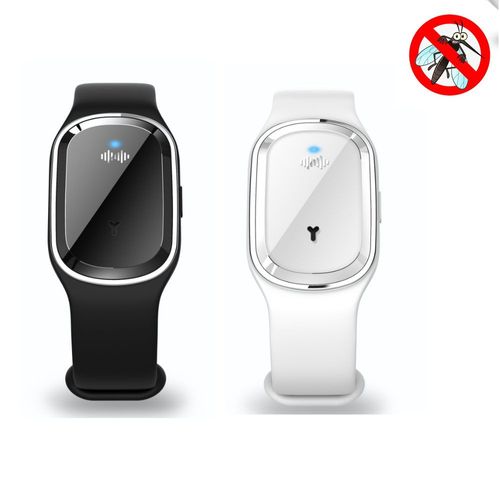 Lot De 2 Bracelets Anti-Moustiques À Ultrasons (Blanc + Noir) Pour Enfants Et Adultes, Anti-Moustiques, Anti-Insectes, Répulsif À Ultrasons Pour Enfants, Tout-Petits, Mamans Et Bébés 