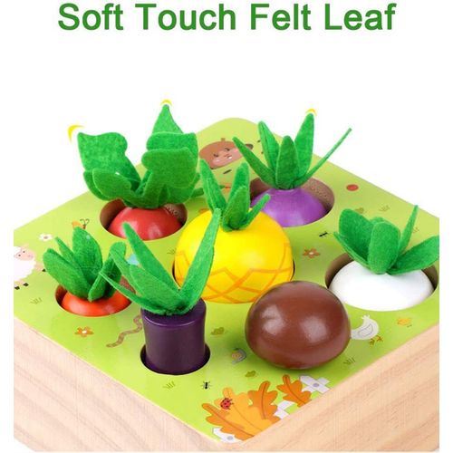 Jouets en bois, Happy Farm, radis à tirer, tri des formes et des tailles