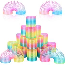 Ressorts jouets pour enfants, (rond) 3 mini ressorts arc-en-ciel, magiques