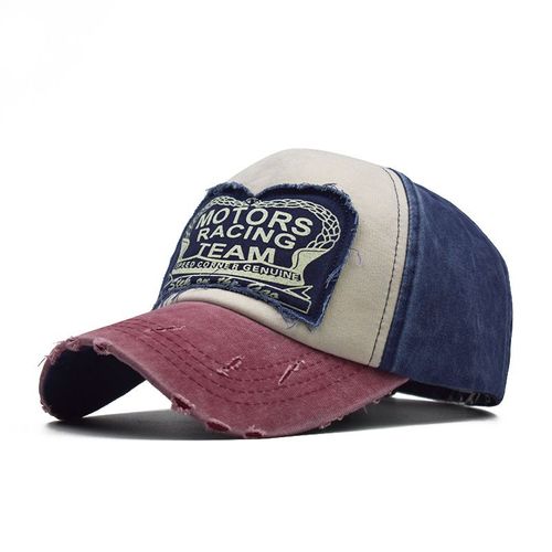 Classique De La Casquette De Baseball Rouge Un Coton Vintage Washed Denim Papa Chapeau Réglable À La Taille Pour Hommes Femmes Unisexe