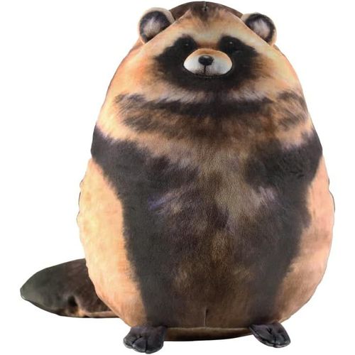 Oreiller En Peluche Raton Laveur, D'adorables Peluches Doux Oreiller Peluche Chat, Jouet En Peluche, Des Gros, Des Cadeaux Pour Les Filles, Les Garçons Et Les Copines