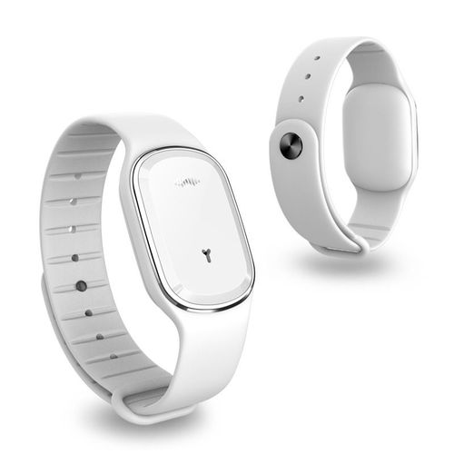 Bracelet Anti-Moustiques Blanc, Anti-Moustiques Électronique, Anti-Insectes À Ultrasons, Anti-Moustiques D'extérieur Intelligent, Bracelet En Silicone 