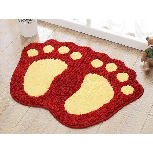 Tapis De Bain Rouge 40 X 60 Cm, Antidérapant, Absorbant, En Microfibre, Pour Paillasson, Baignoire Et Douche.