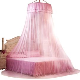 Moustiquaire Dôme (Rose), Élégante Moustiquaire Princesse En Dentelle Avec 2 Décorations Papillon