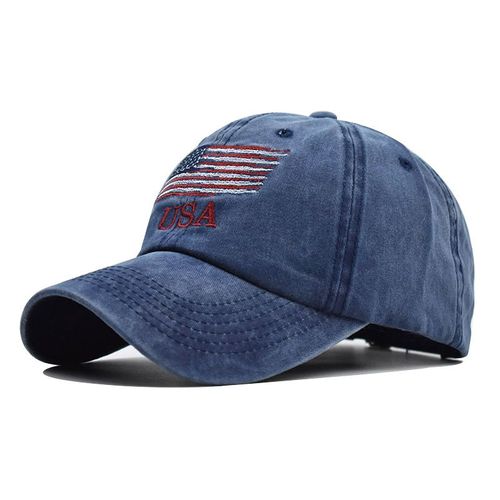 Drapeau Américain Trucker Hat, Réglable Drapeau Usa Voiture Casquette De Baseball En Détresse Rétro Lavé Pour Des Femmes Des Hommes