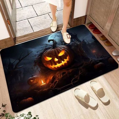 Paillasson D'halloween 60 X 40 Cm Pour Intérieur Et Extérieur, Tapis De Bienvenue Amusant-1