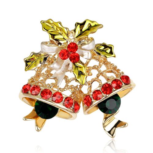 Broche à boutons, boutons de chemise à cloches de Noël, broche de sécurité, pour éviter toute exposition accidentelle aux boutons, pour vêtements, jeans, décoration d'écharpes