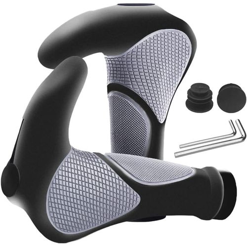 Guidon De Vélo Ergonomique, Guidon De Vélo De Montagne En Caoutchouc Tpr, Pour Guidon De Vélo De 22 Mm