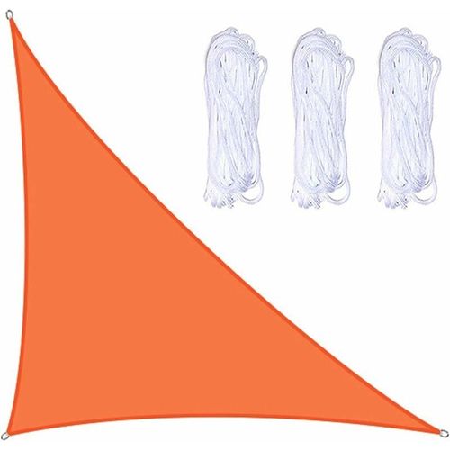 3 X 4 X 5 M Angle Droit Voile D'ombrage Avec 3 Cordes Pour Terrasse Dans Le Jardin Partie De Triage De Camping