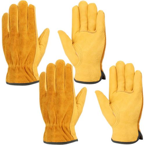 2 Paires de Gants de Travail Résistants Gants Professionnels Anti Coupure pour Construction Manutention Bûcheronnage et Mécanique Gants de Jardinage pour Hommes et Femmes