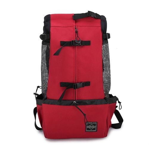Sac À Dos De Transport Pour Chien Rouge Avec Doublure Imperméable, Pour Petit Animal De Compagnie, Idéal Pour La Randonnée, La Marche Et Le Cyclisme