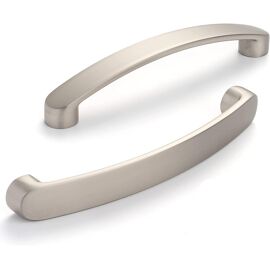 Lot de 6 Poignee de Meuble Poignées de porte de cuisine chromées- poignee meuble de cuisine Nickel Brossé Poignée Cuisine Brossé Entraxe 160mm