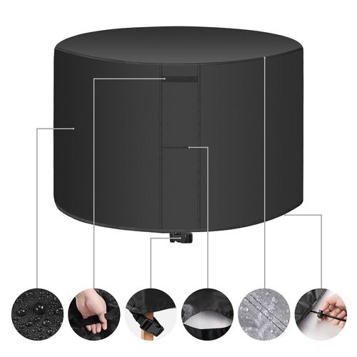 420D Oxford Tissu Imperméable Extérieur de Ronde de Meubles de Couverture Table de Jardin et Chaise housse de Protection Mobilier de Jardin de la Poussière Couvercle (120*75cm)