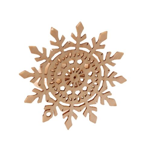 6 Pièces Ronds De Serviette Créatifs - Flocons De Neige En Bois De Noël, Ronds De Serviette Uniques, Décoration De Table De Banquet De Mariage Fournitures De Vaisselle