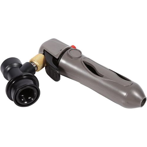 Chargeur de fût portable, seringue domestique, chargeur de fût de dioxyde de carbone avec verrouillage à bille (gris)