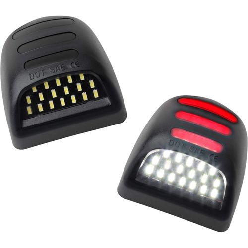 Lot De 2 Feux De Plaque D'immatriculation Led Avec Tube Néon Oled Rouge Compatible Avec Chevy Silverado Suburban Tahoe Gmc Sierra 1500 2500 3500 Hd Escalade Ext, Blanc 6500 K