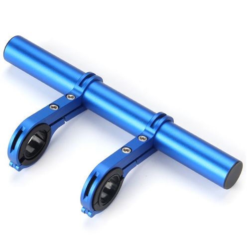 Rallonge De Guidon Double Pour Vélo, Support Ultra Long En Alliage D'aluminium De 20 Cm, Pour Supports De Vélo Et Gps (Bleu)