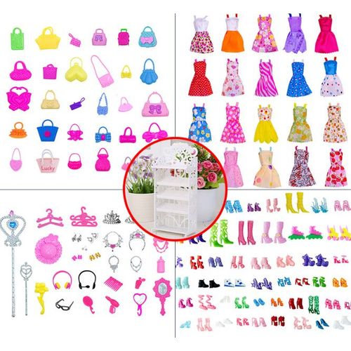 131 pièces d'accessoires pour poupée Barbie de 30 cm, robe à langer