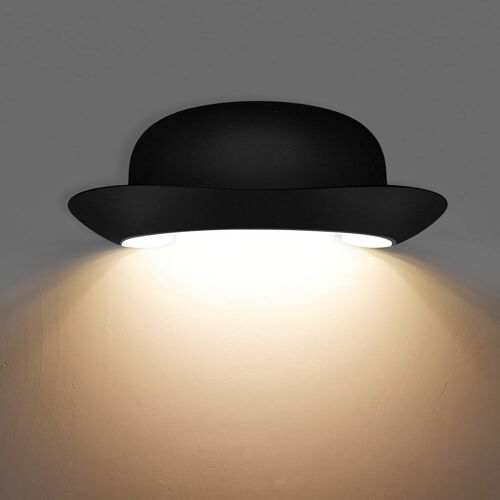 Créatif 12w Moderne Lampe Murale Led Applique Murale Imperméable Ip65 Aluminium Lèche-Murs Led Intérieur Extérieur Pour Salle De Bains Chambre À Coucher Couloir Salon Escalier,Noir 3000k