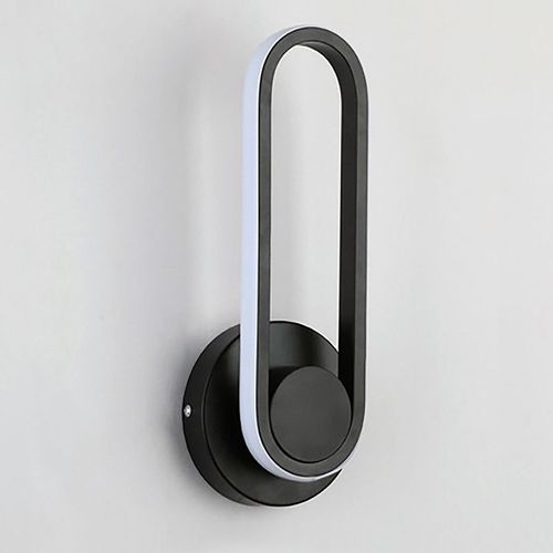 Applique Murale Led D'intérieur 12 W, Lampe De Chevet À Intensité Variable, Rotative À 330 °, Design Moderne, Éclairage Pour Chambre, Couloir, Salon, Escaliers (Noir)