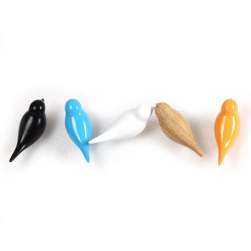 Porte-manteaux en résine : décoration murale haut de gamme au design oiseau.
