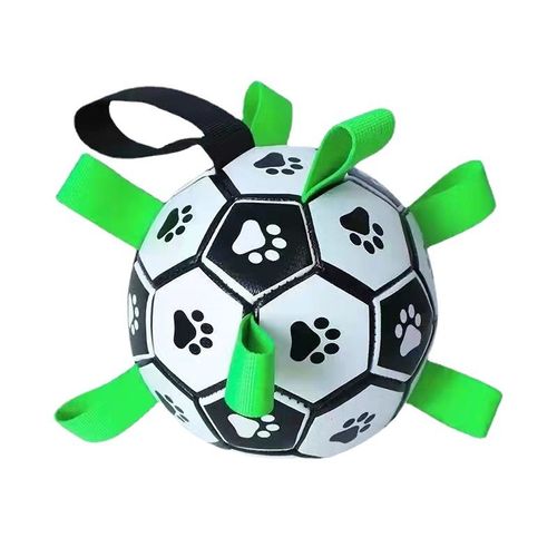 Jouet Interactif Pour Chien En Forme De Balle Élastique (Sangle Verte - Diamètre 15 Cm) - Jouet D'extérieur Pour Activités De Traction Et Aquatiques