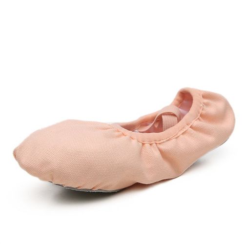 Chaussons De Danse/Chaussures De Ballet En Toile À Semelles Fendues Élastiques Pour Femmes