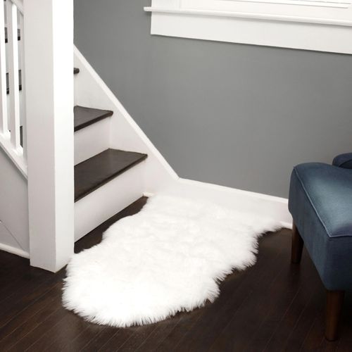 Tapis Shag Contemporain À Imprimé Uni, 2' X 3'