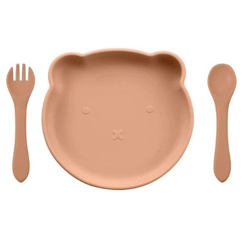 Rose , Assiette Ventouse Pour Enfant, 100% Silicone, Matière Douce Et Très Resistante, Adhère Table/Tablette Chaise Haute, Languette Permettant De Soulever L¿Assiette, Compatible Micro-Onde